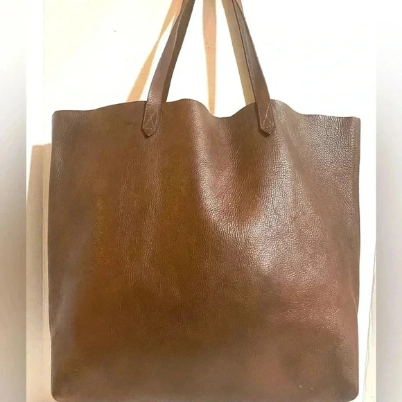 Madewell vintage brown distressed tote bag - Picture 1 of 8